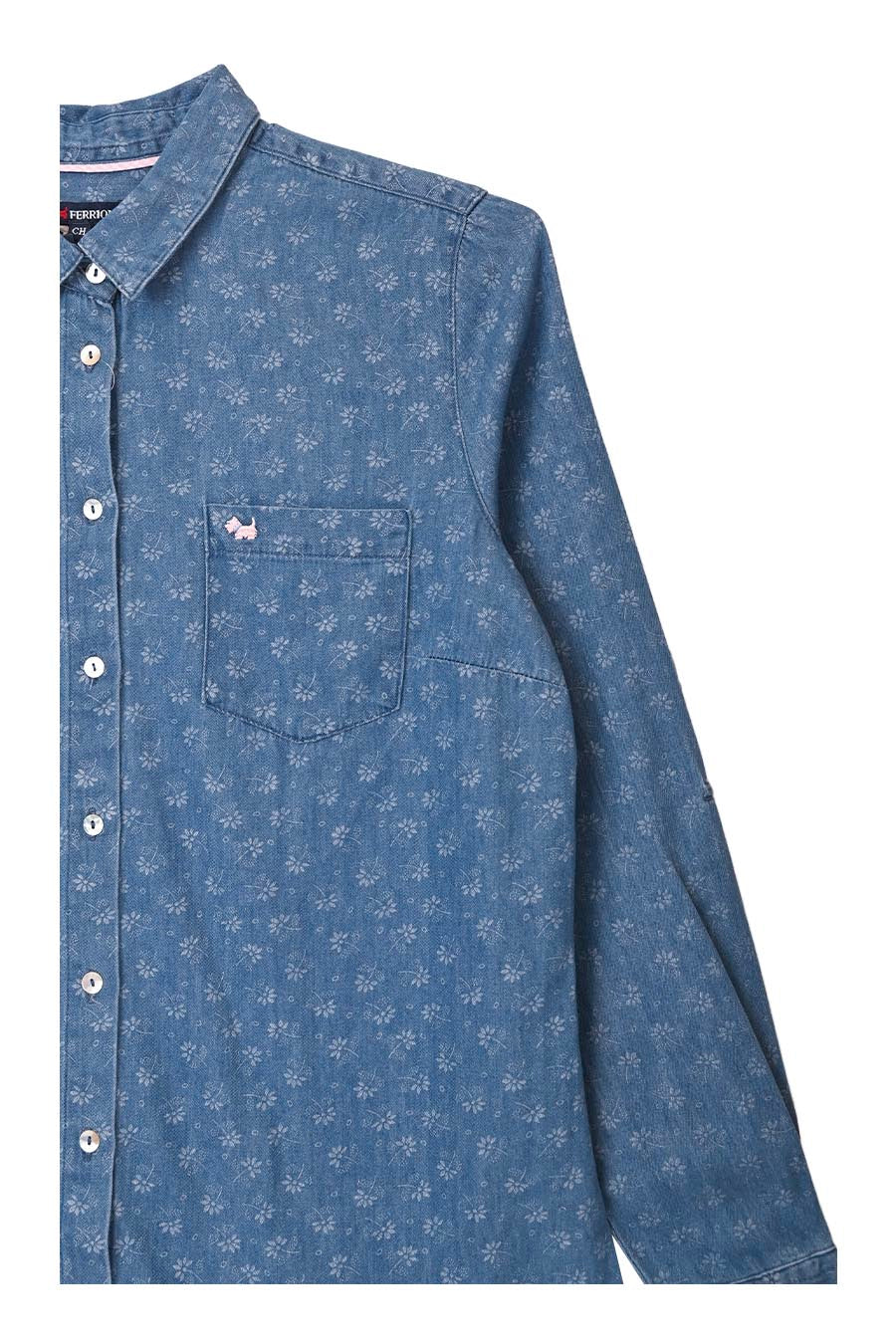 Blusa Nekie manga larga arremangable