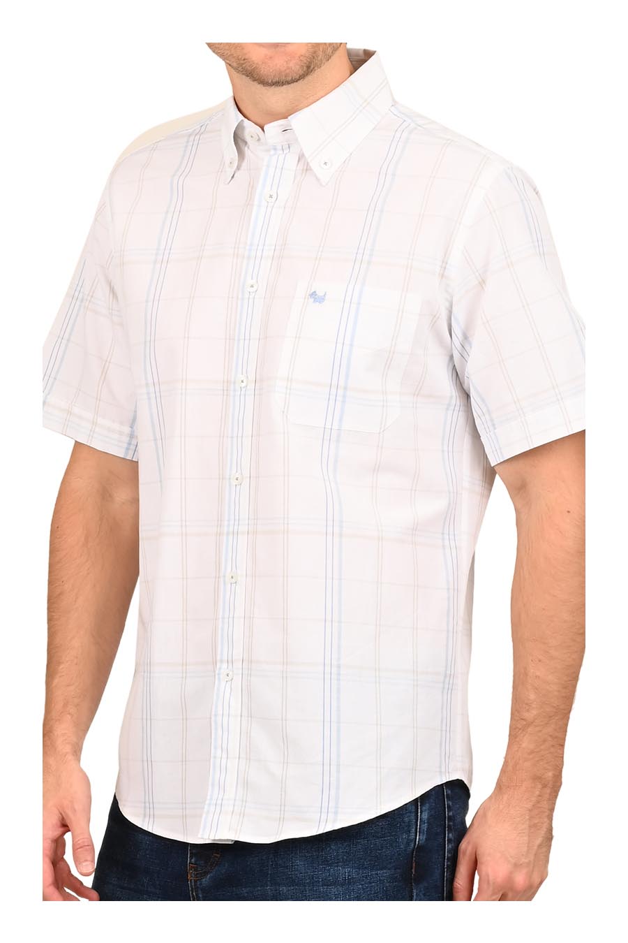 Camisa Damasco manga corta