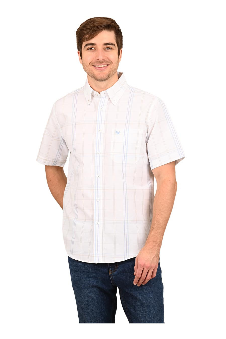 Camisa Damasco manga corta