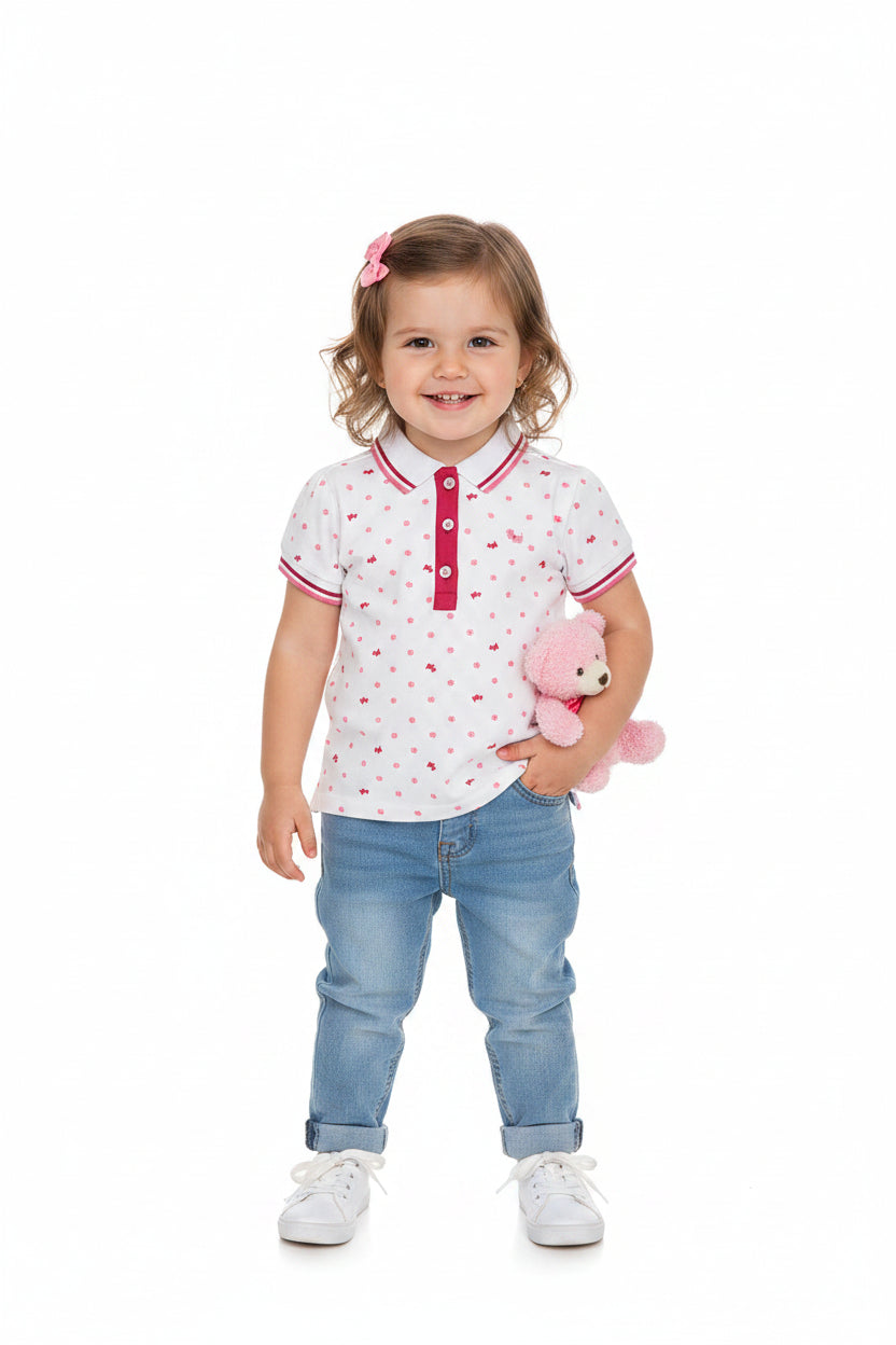 Polo Floral manga corta