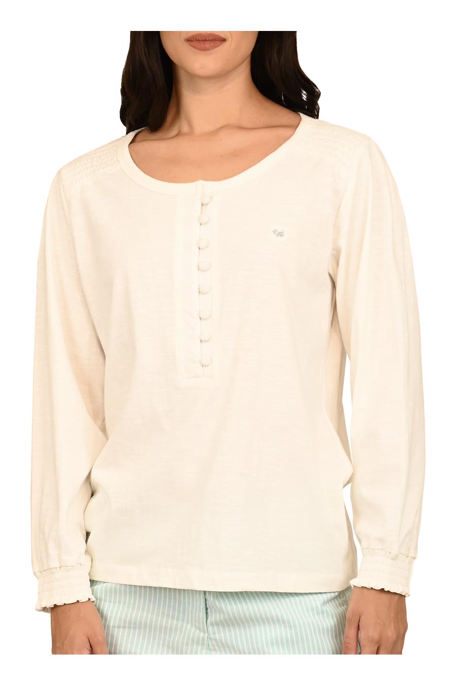 Playera Tiffany manga larga