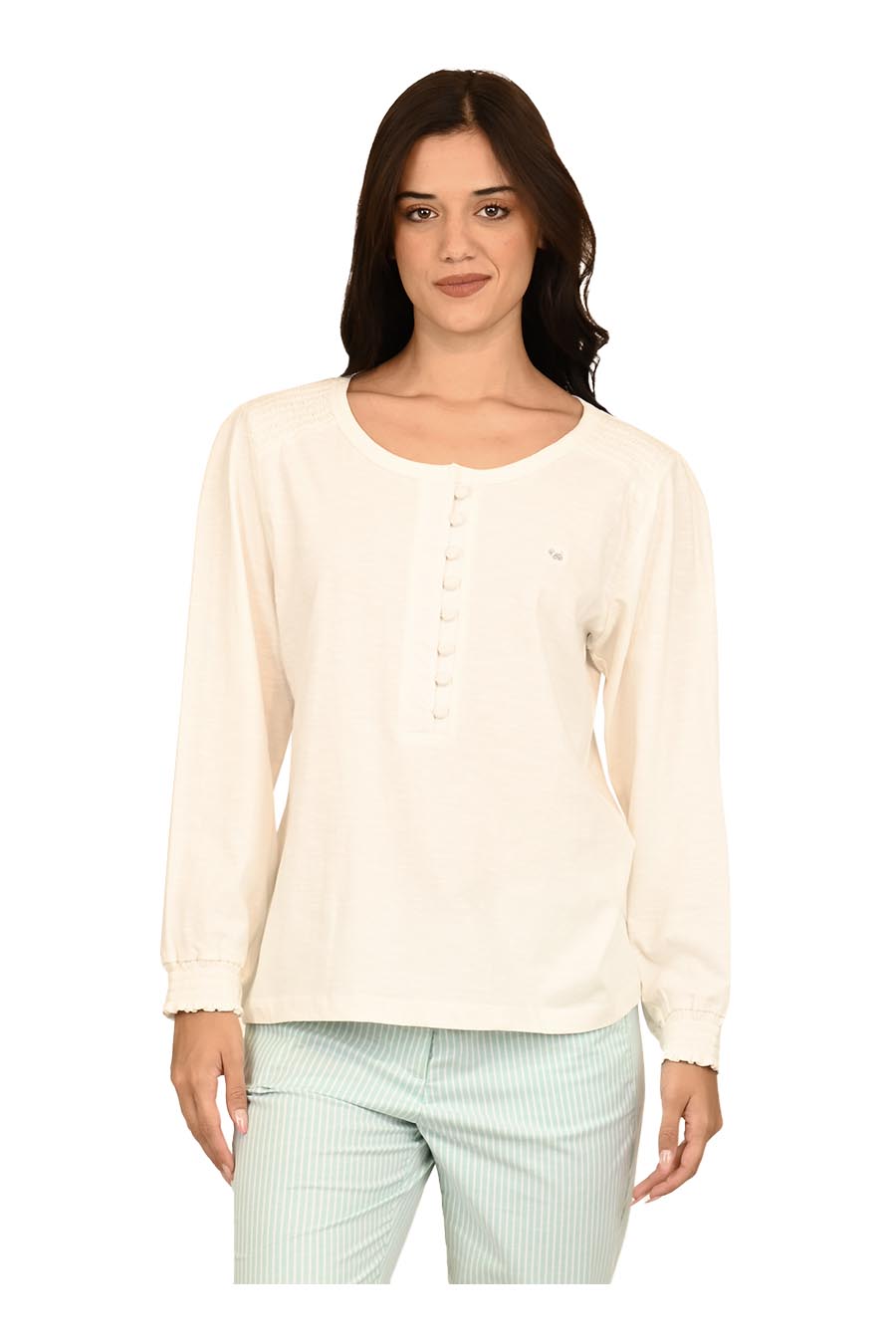 Playera Tiffany manga larga