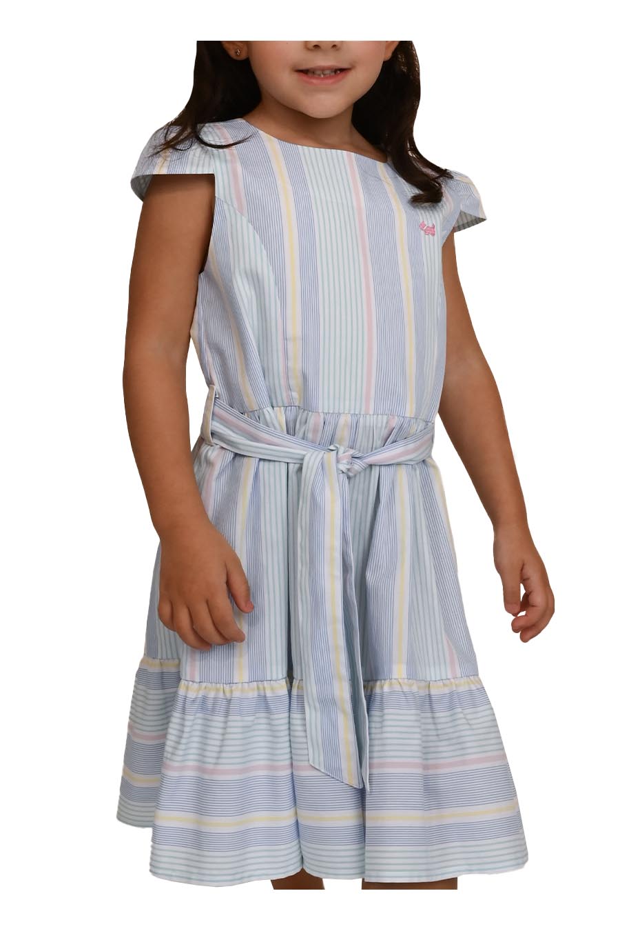 Vestido Maiko manga corta con cinto