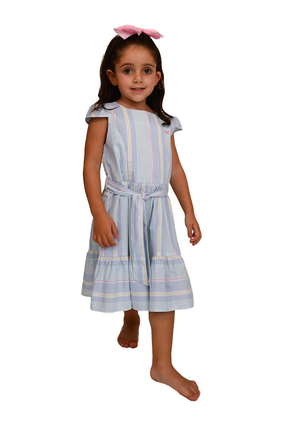 Vestido Maiko manga corta con cinto