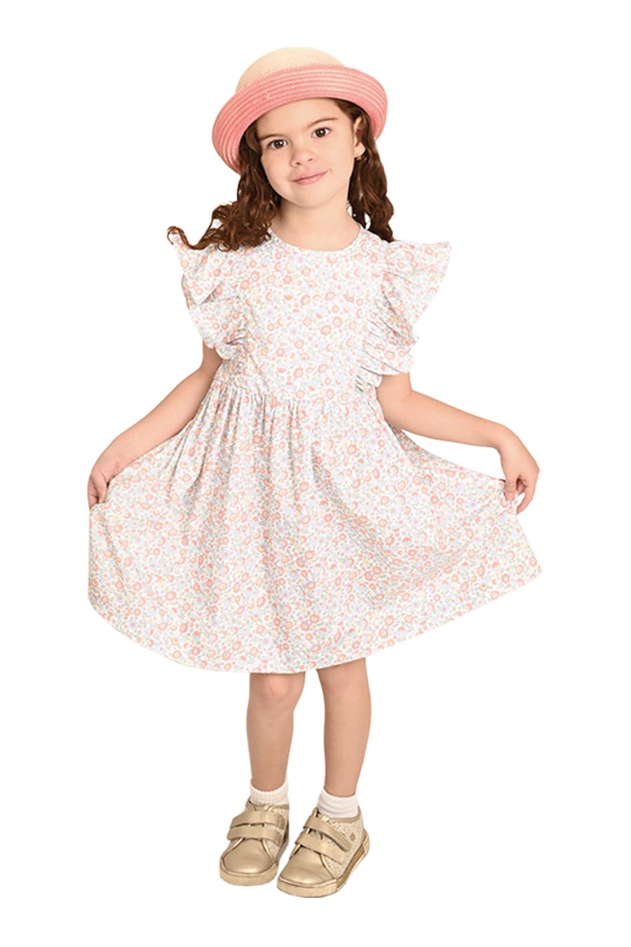 Vestido Sunrise manga corta