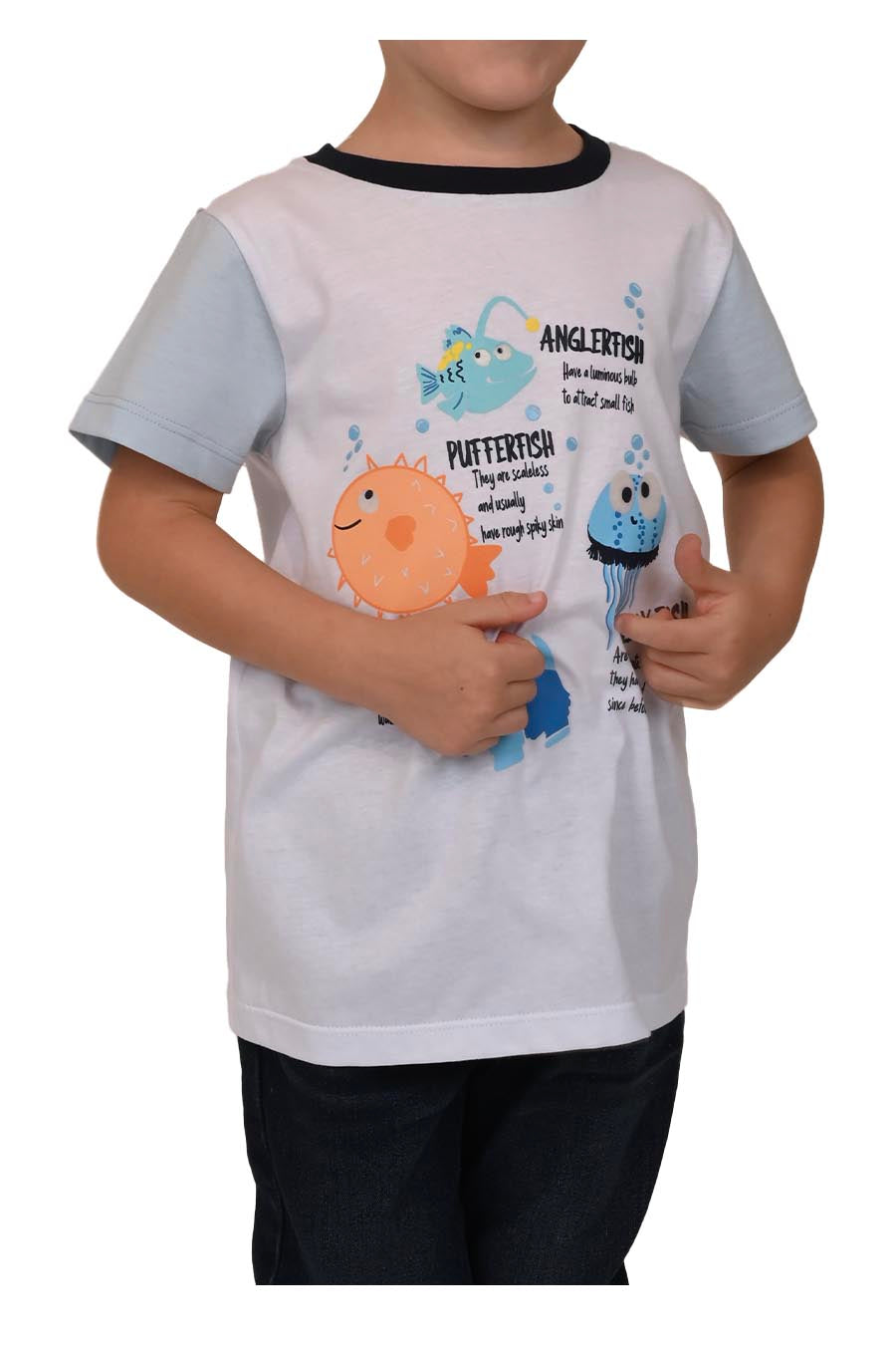 Playera Tani manga corta