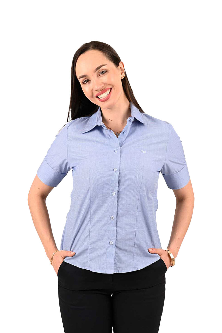 Blusa Fil a Fil manga corta