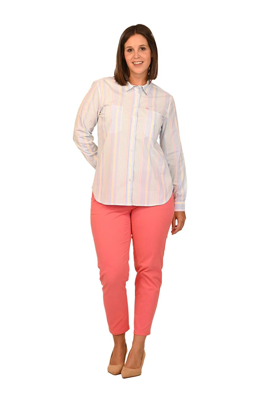 Blusa Maiko manga larga arremangable
