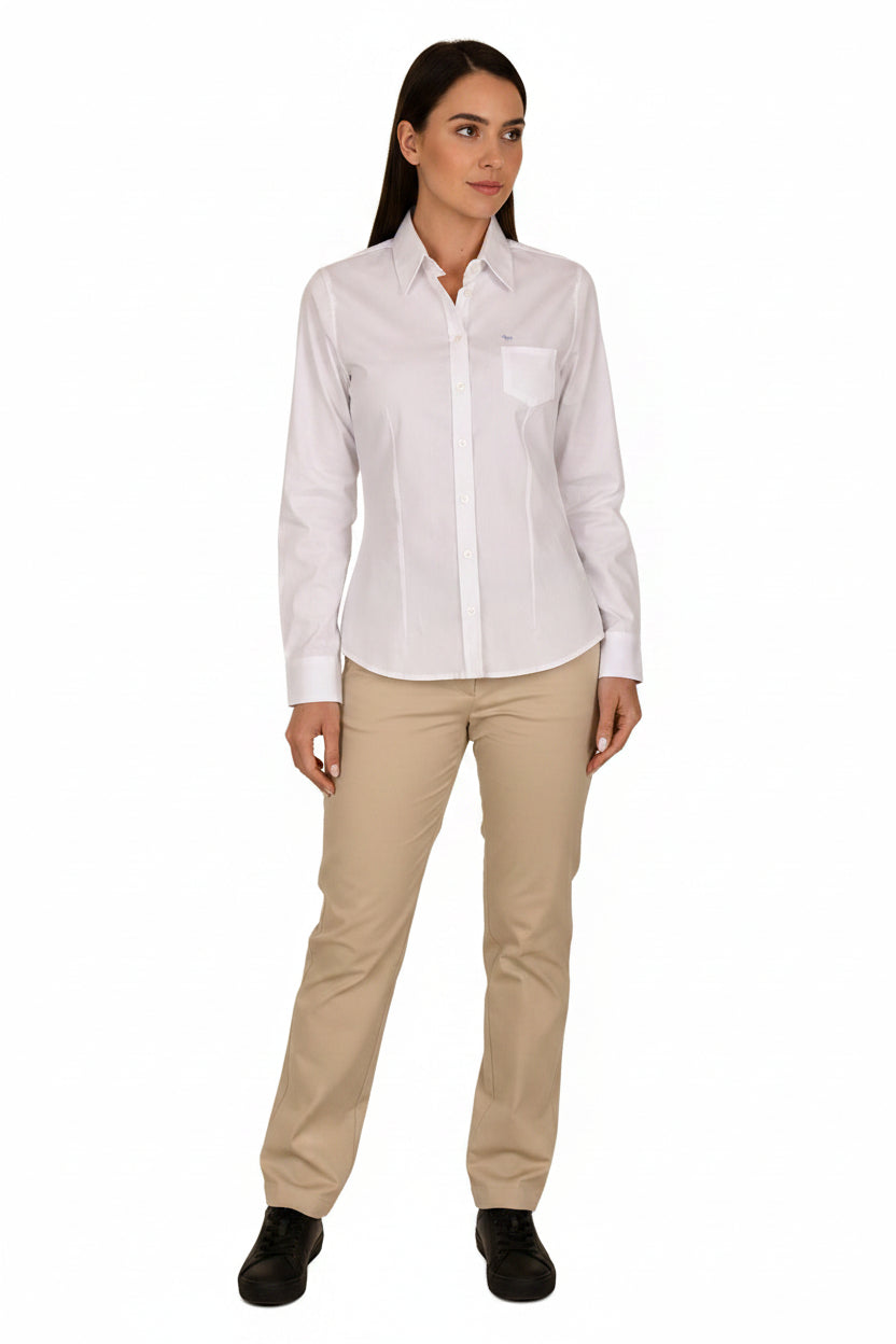 Blusa Oxford manga larga