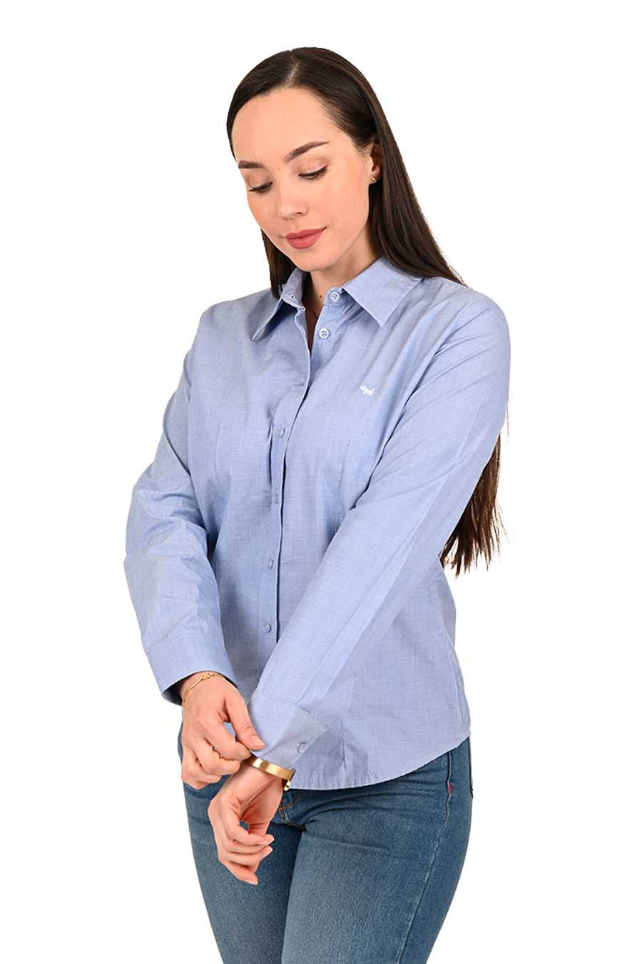 Blusa Fil a Fil manga larga