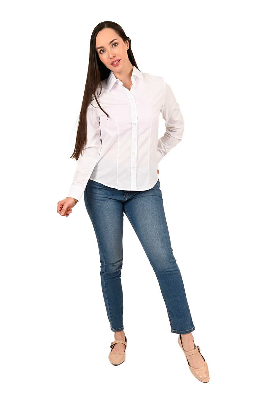Blusa Fil a Fil manga larga
