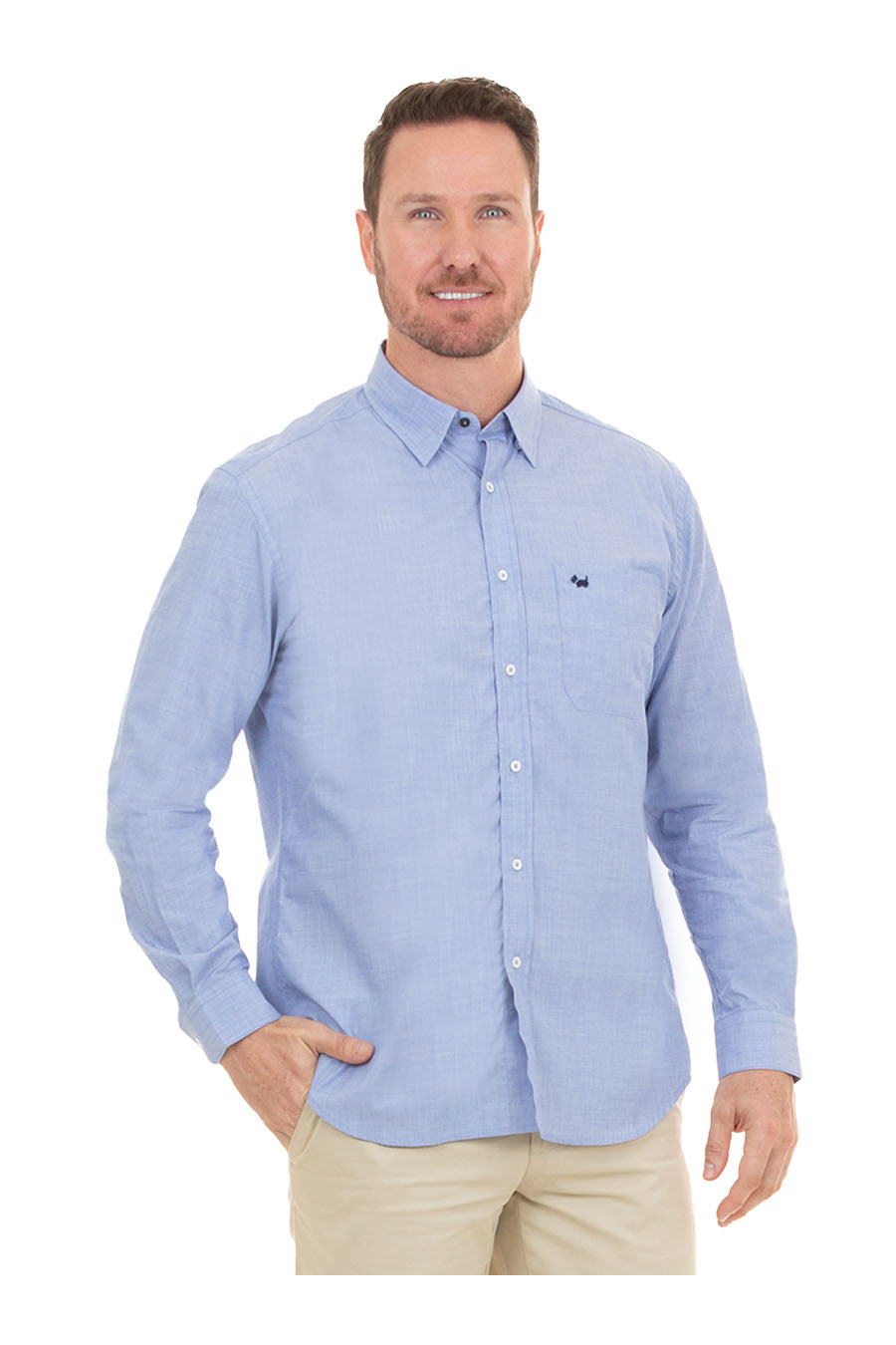 Camisa Fil a Fil manga larga