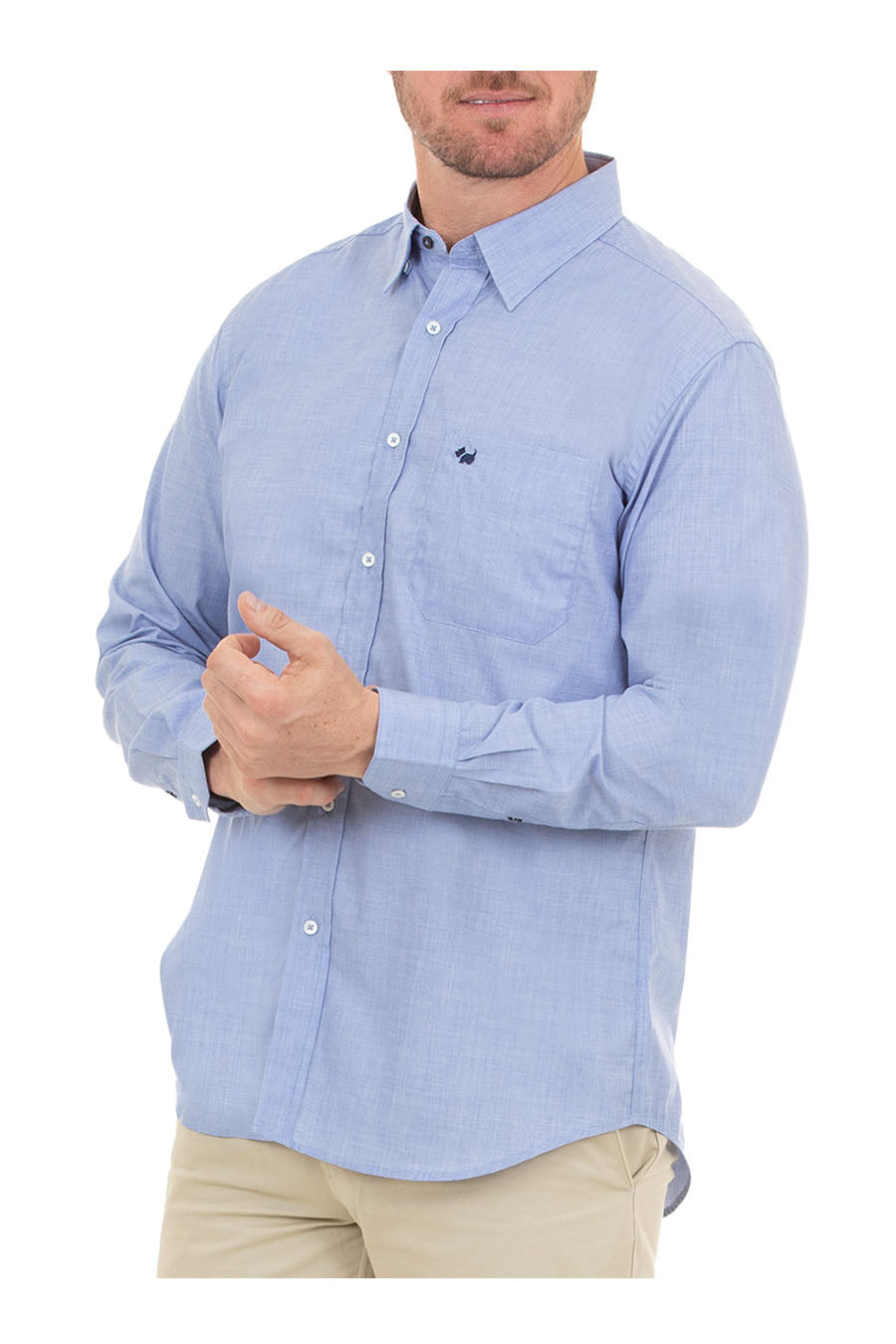 Camisa Fil a Fil manga larga