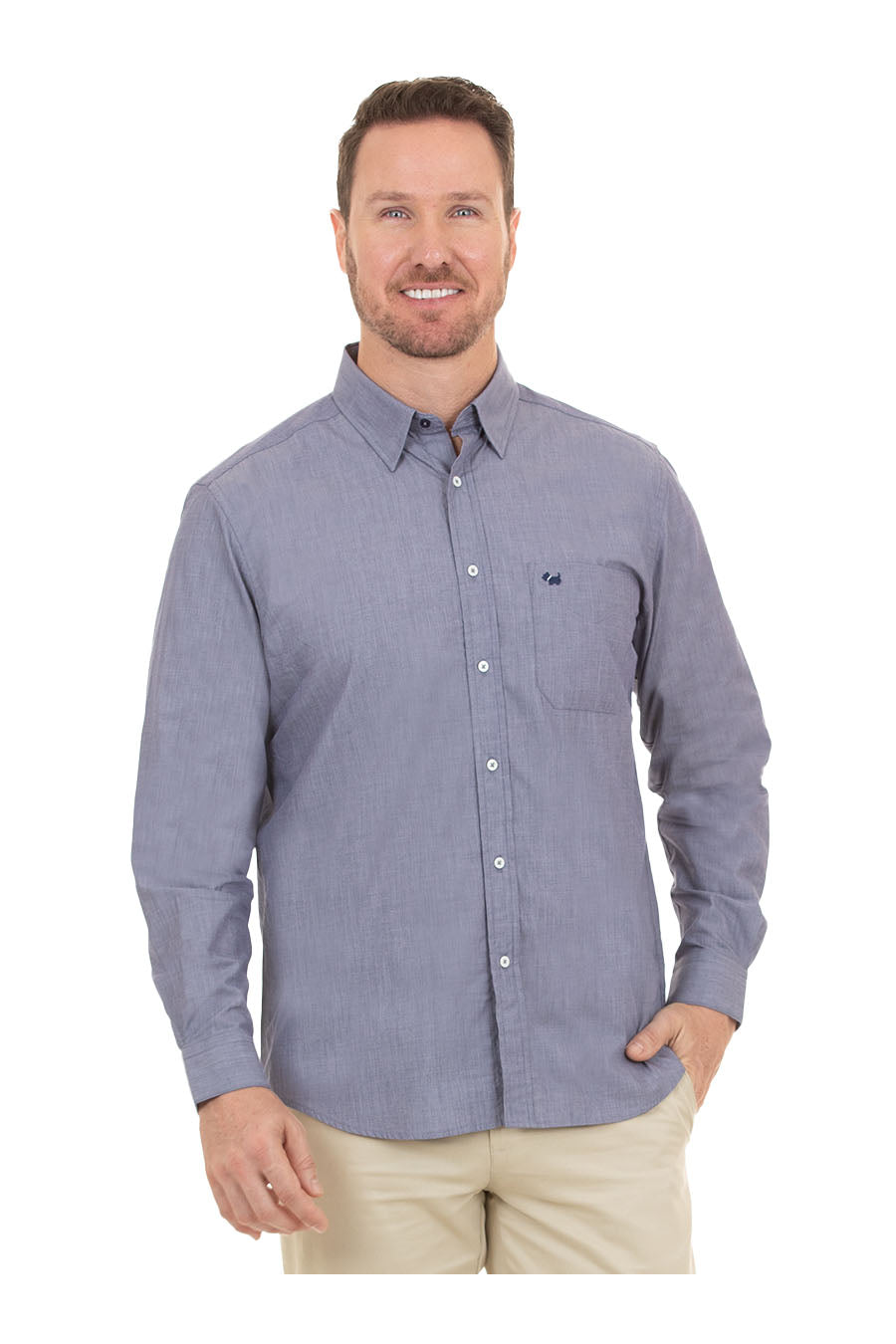 Camisa Fil a Fil manga larga