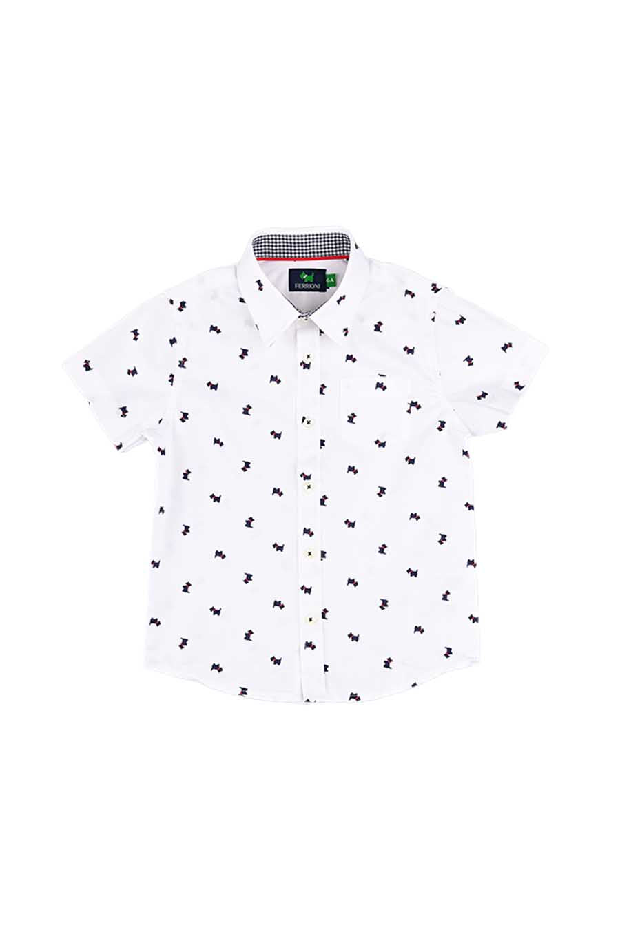 Camisa Perritos Manga Corta