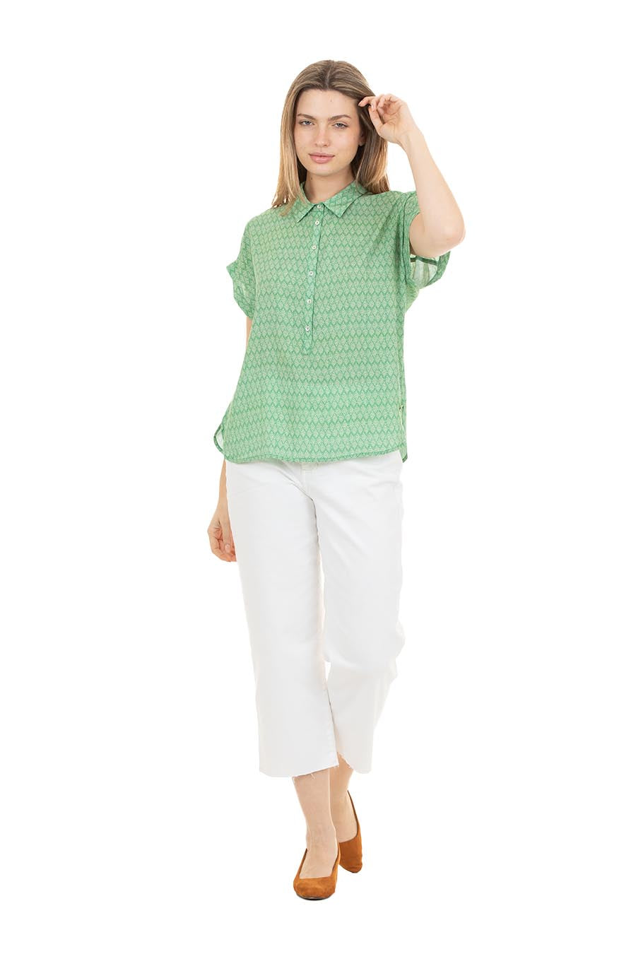 Blusa Oleny Manga Corta
