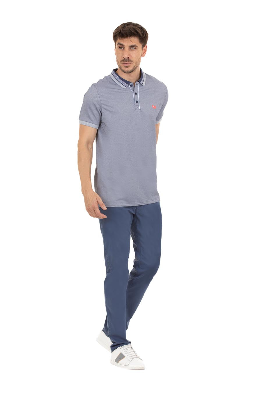 Polo Lain Manga Corta