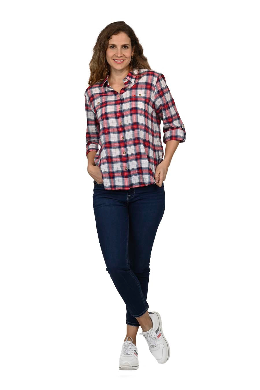 Blusa Alpina Manga Larga Arremangable