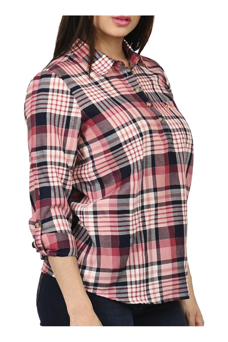 Blusa Baqueira Manga Larga Arremangable