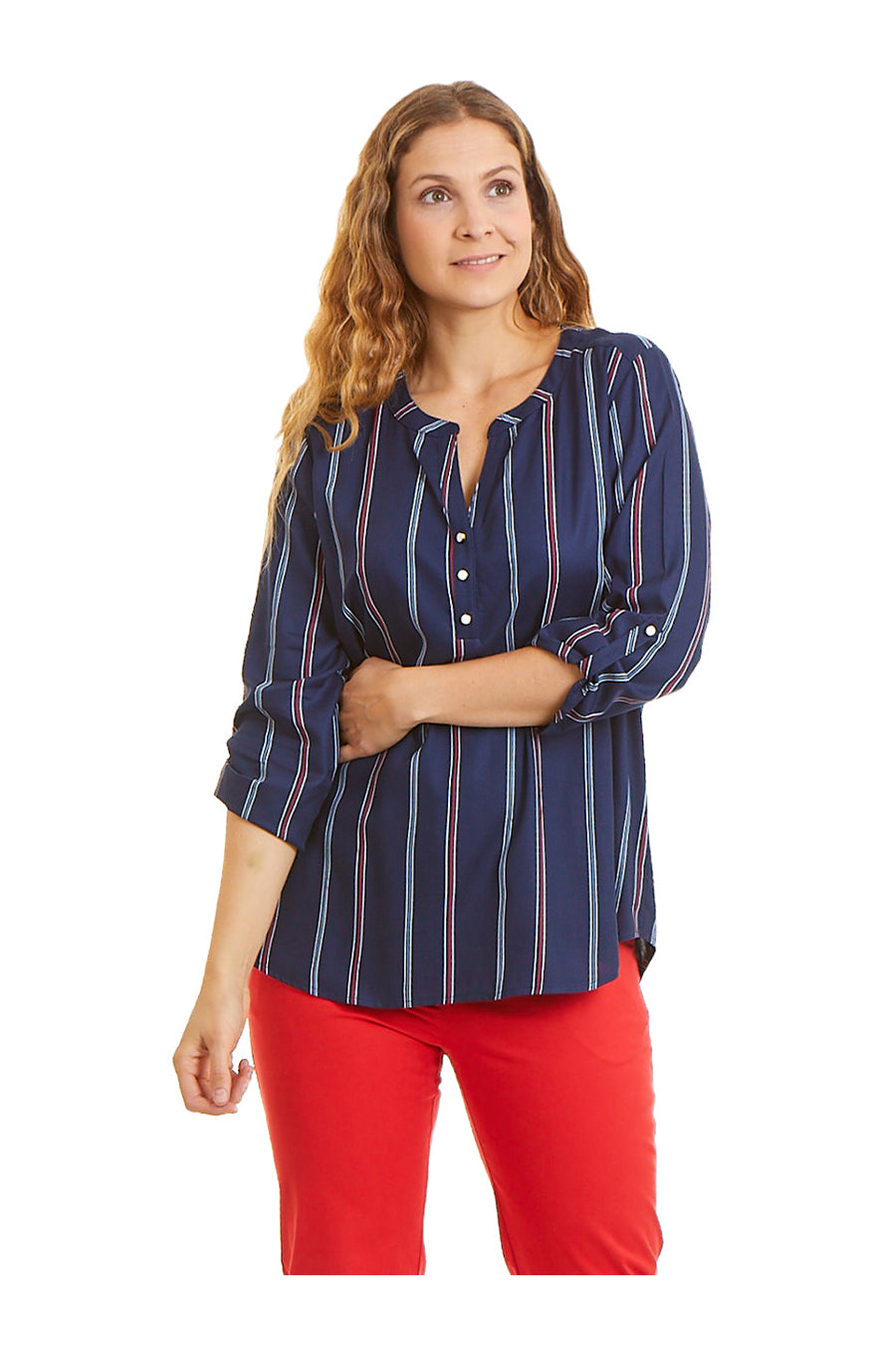 Blusa Cortesse manga 3/4 arremangable