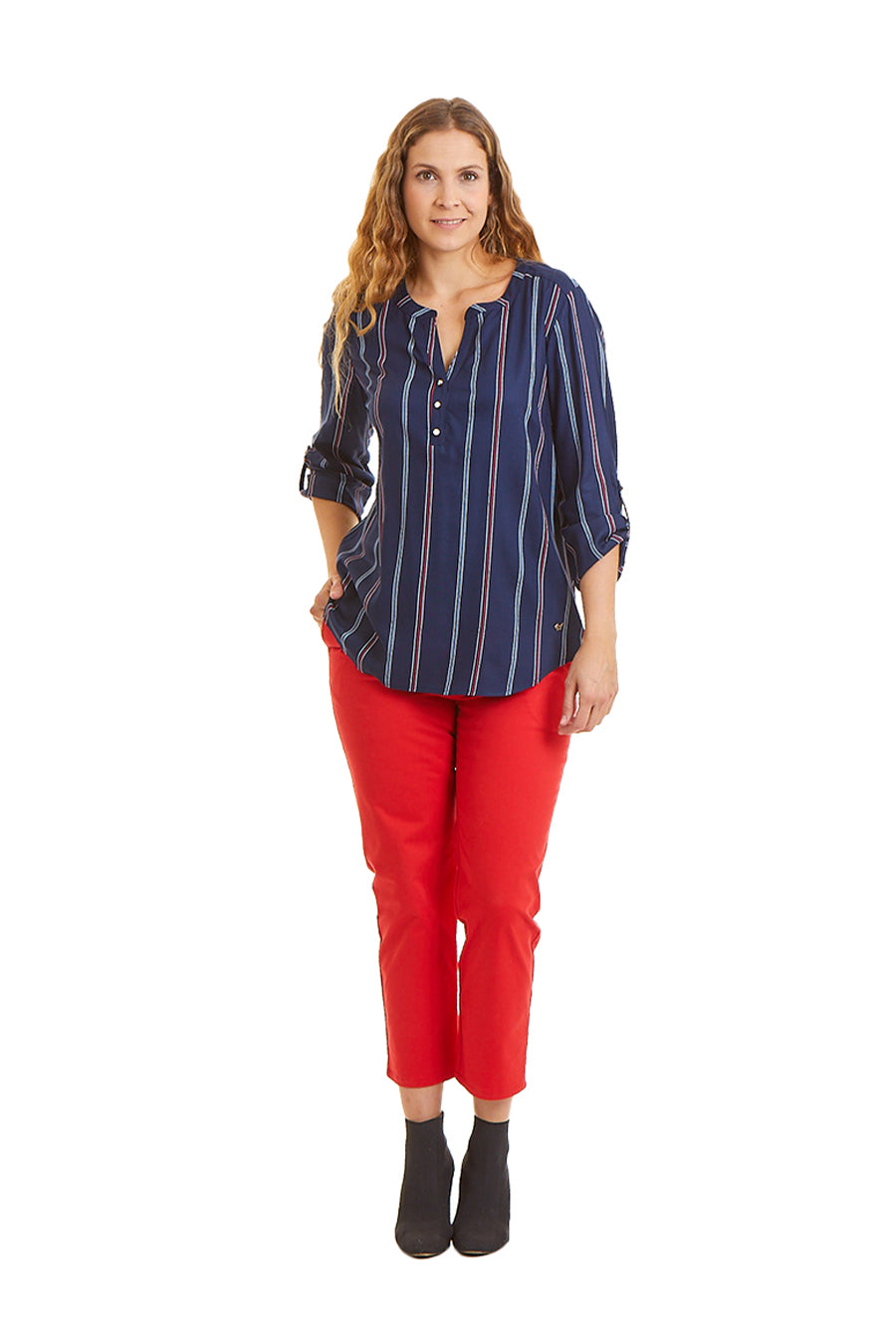 Blusa Cortesse manga 3/4 arremangable