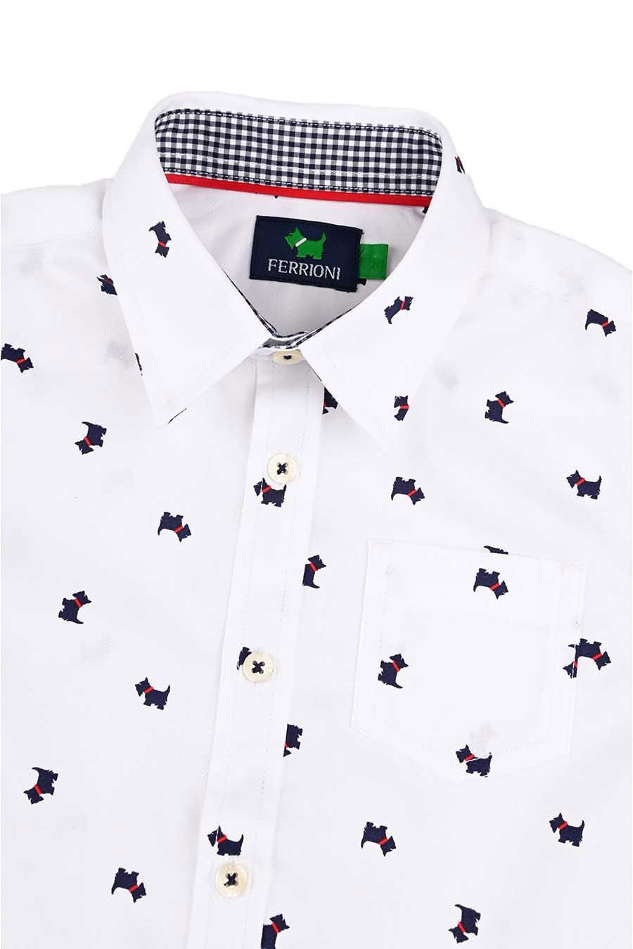 Camisa Perritos Manga Corta