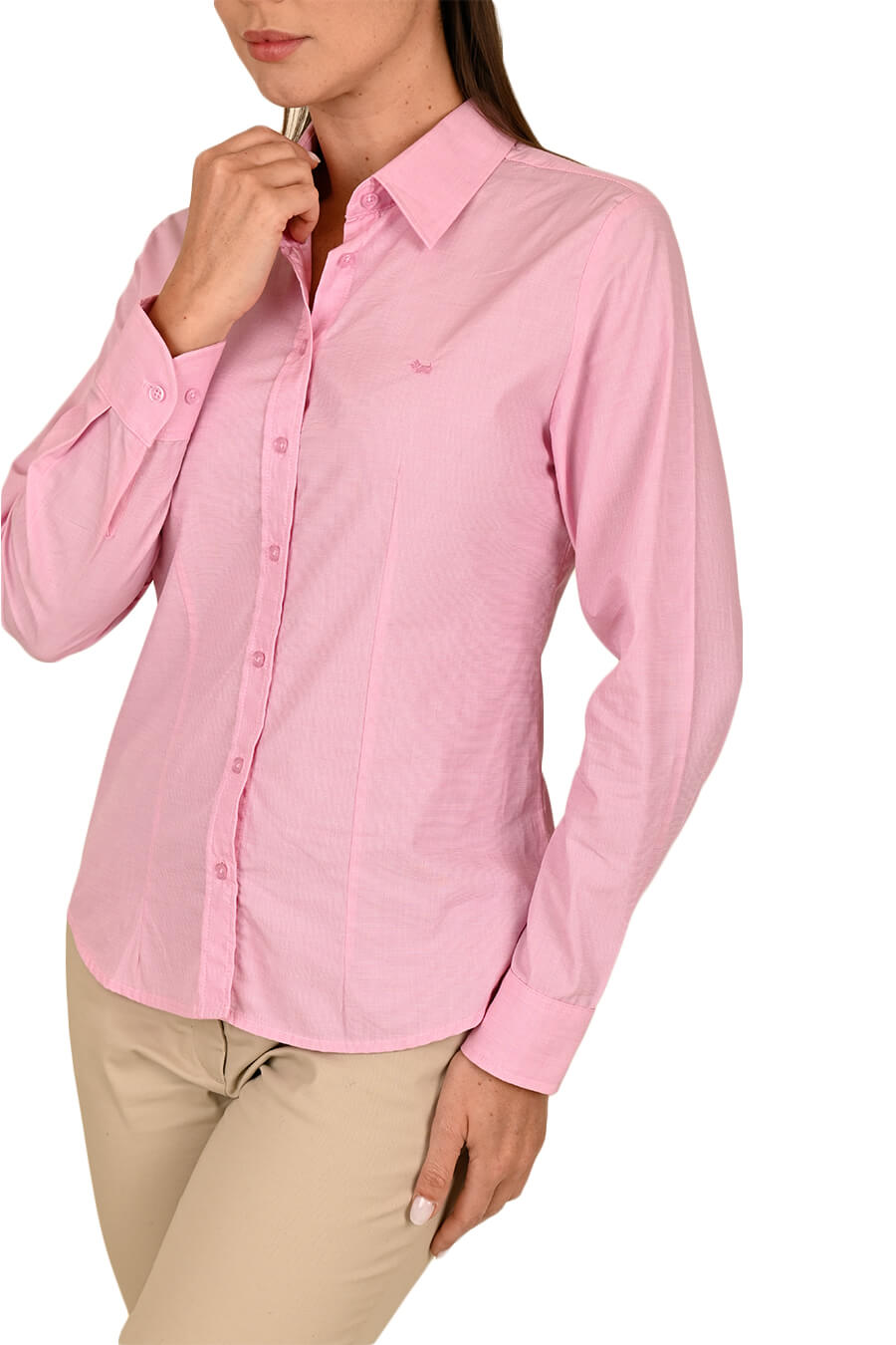 Blusa Fil a Fil manga larga