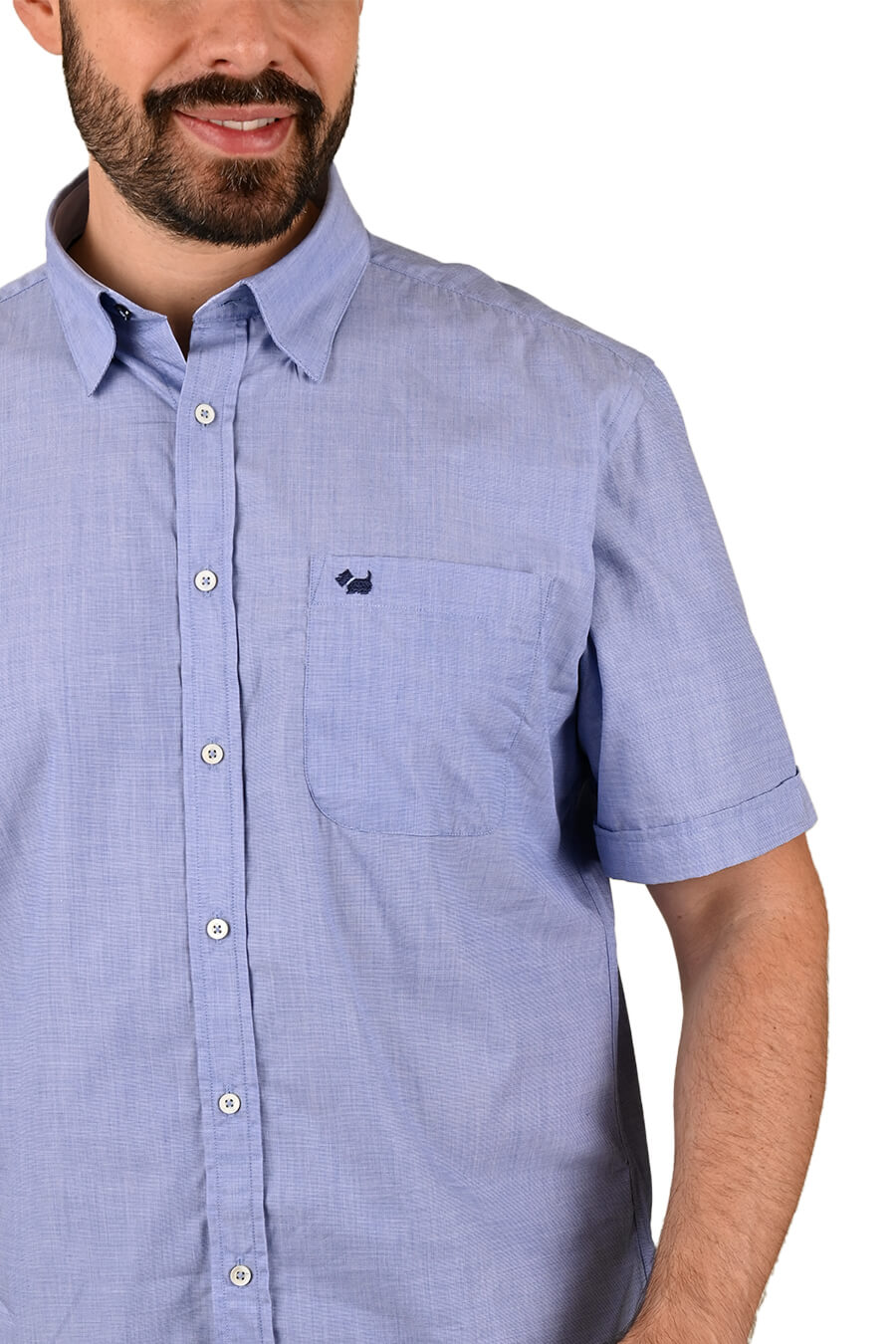 Camisa Fil a Fil manga corta