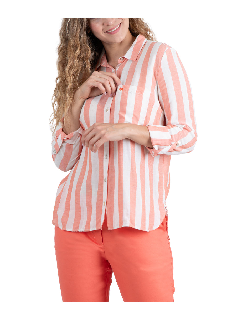 Blusa Amal Manga Larga Arremangable