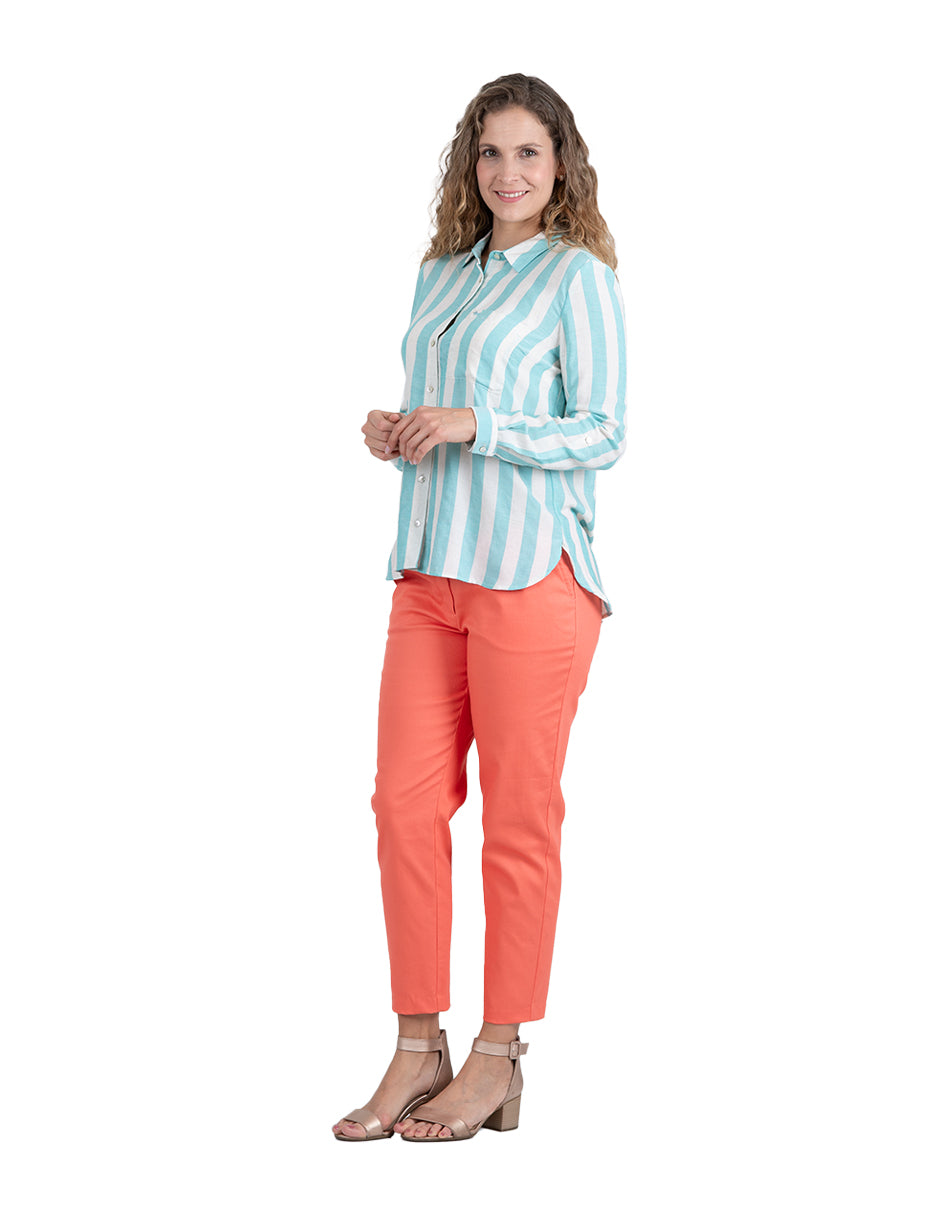 Blusa Amal Manga Larga Arremangable