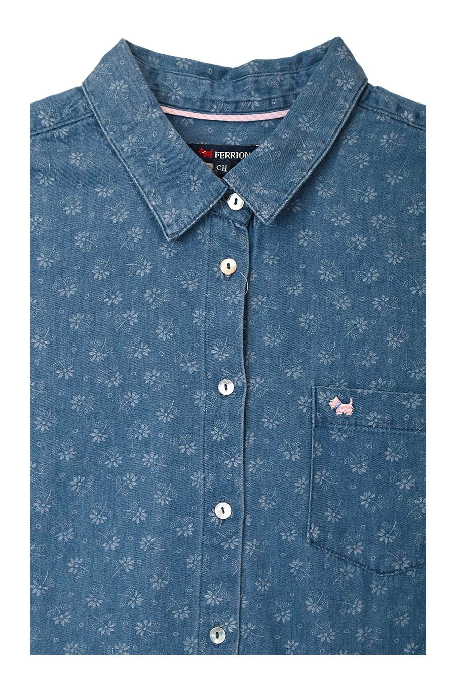 Blusa Nekie manga larga arremangable