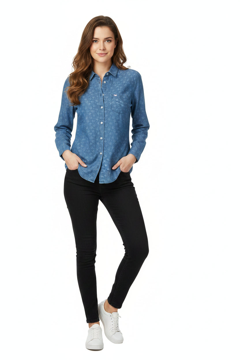 Blusa Nekie manga larga arremangable