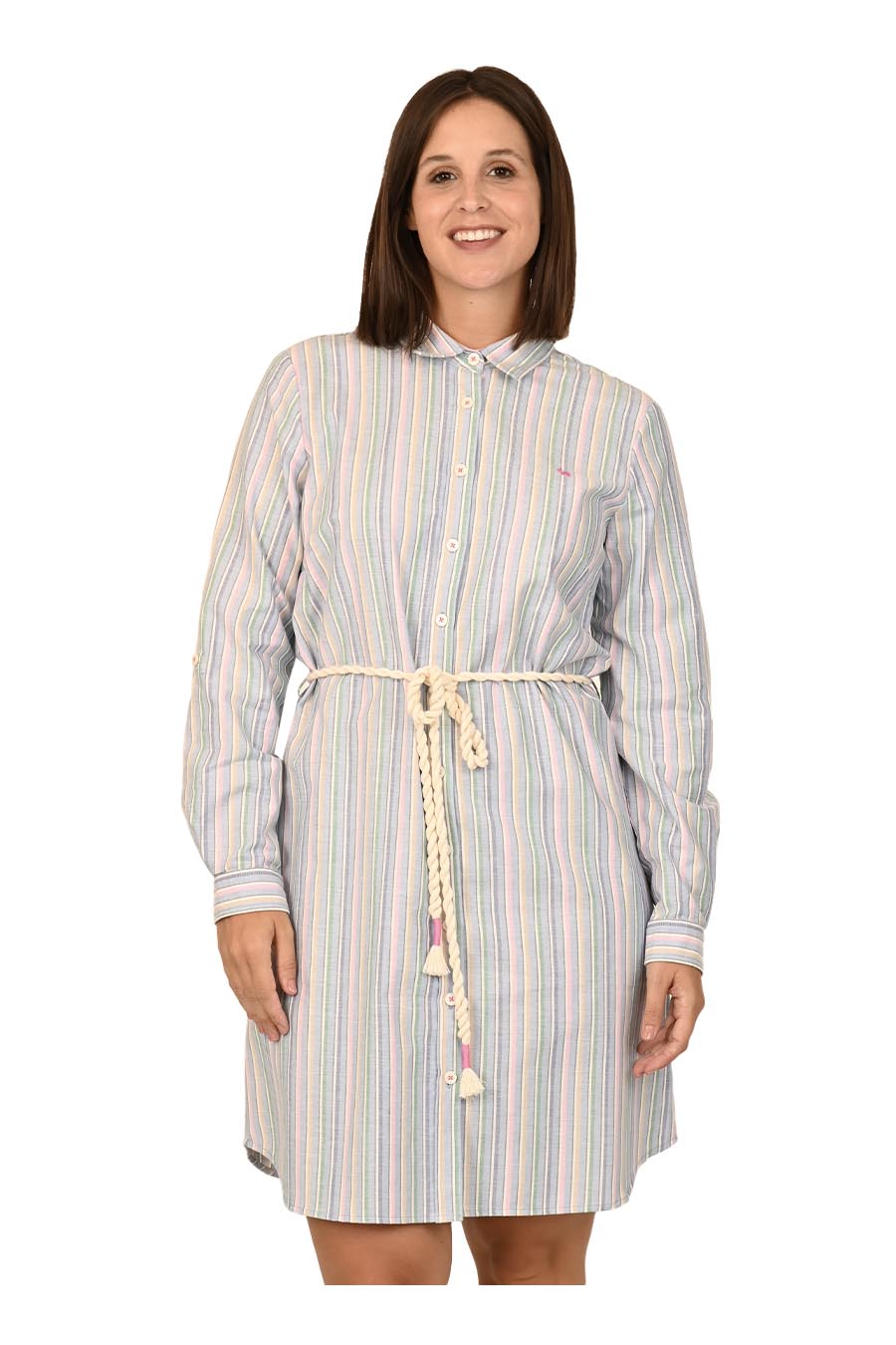 Vestido Boni manga larga arremangable