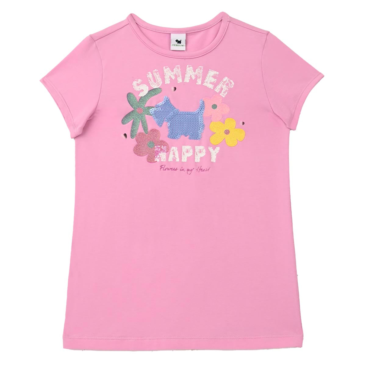 Playera Happy manga corta
