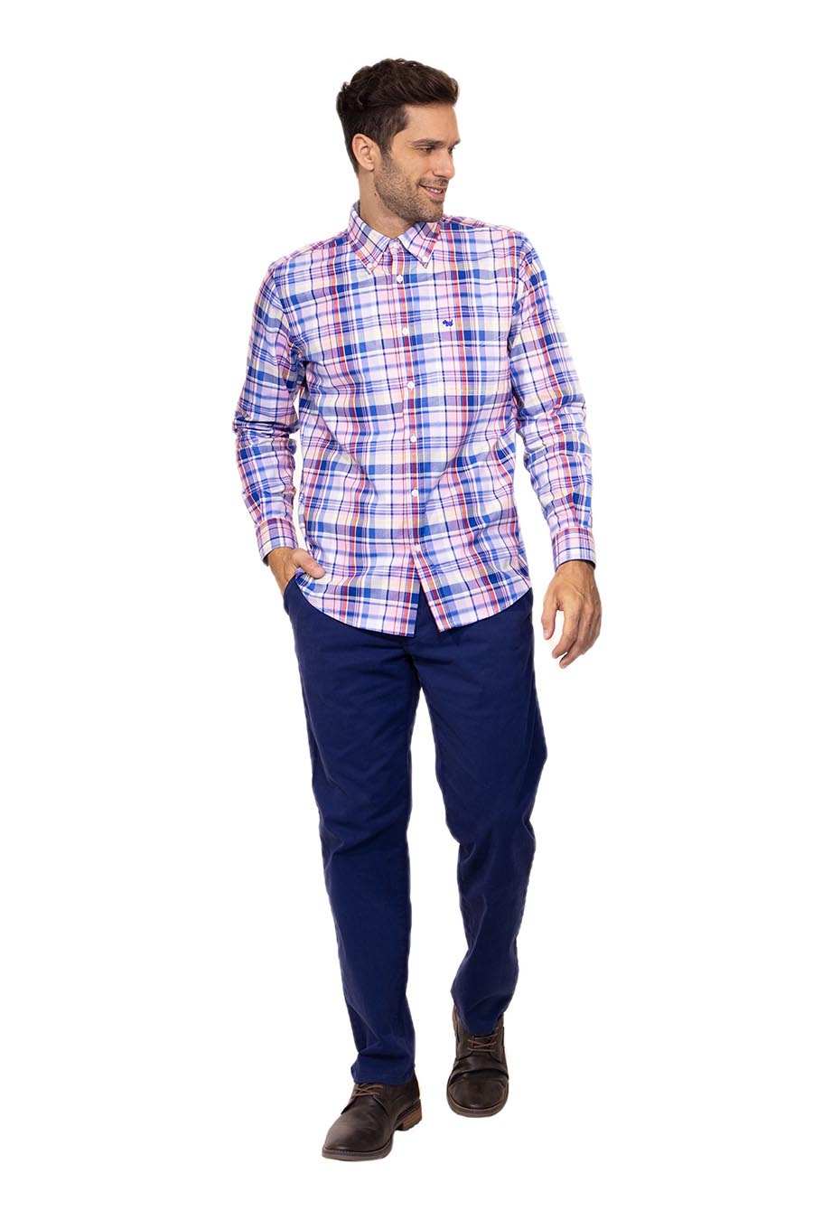 Camisa Kosuke manga larga arremangable