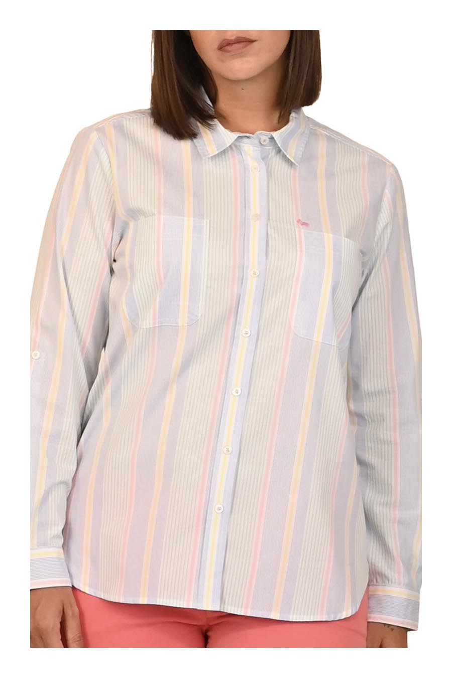 Blusa Maiko manga larga arremangable