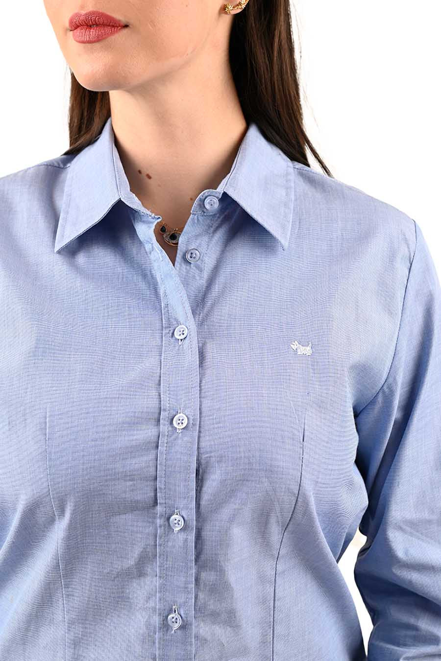 Blusa Fil a Fil manga larga