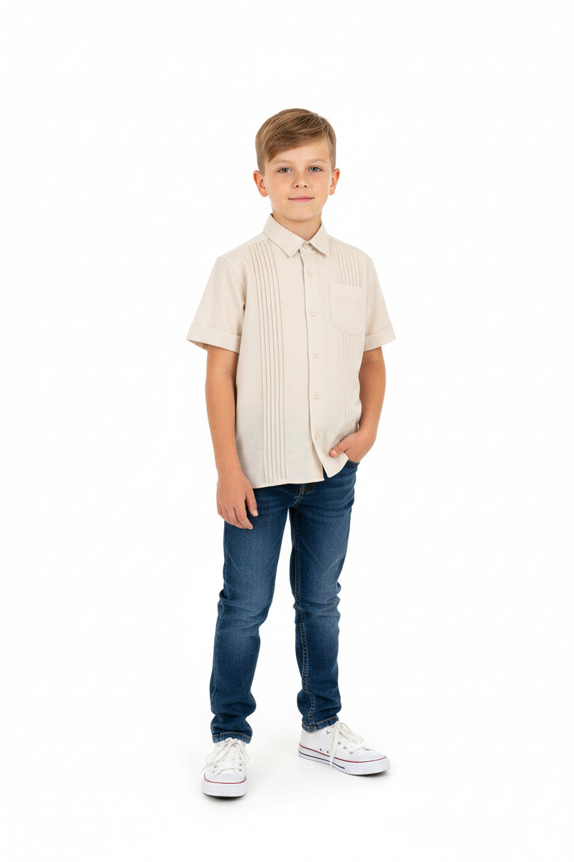 Guayabera Como Manga Corta