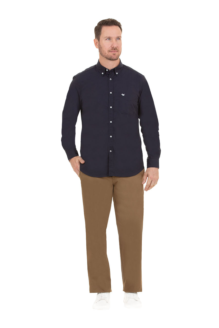 Camisa Oxford Manga Larga