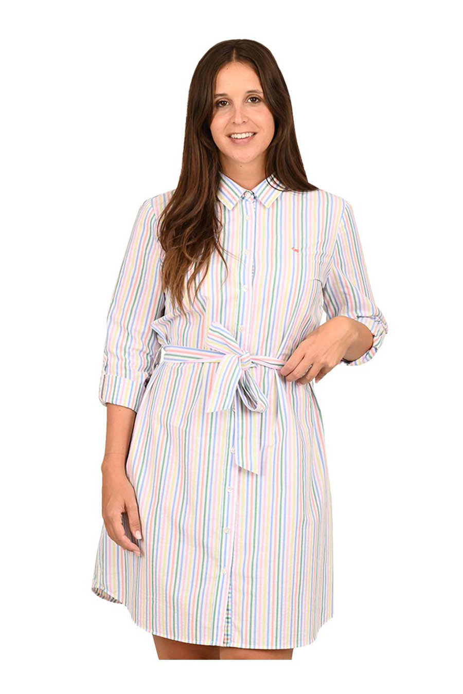 Vestido Gaina manga larga arremangable