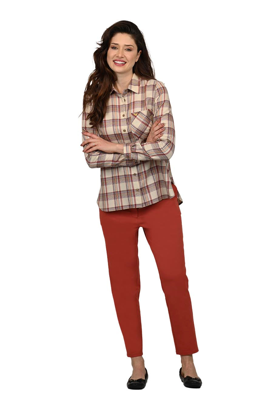 Blusa Aspen Manga Larga Arremangable