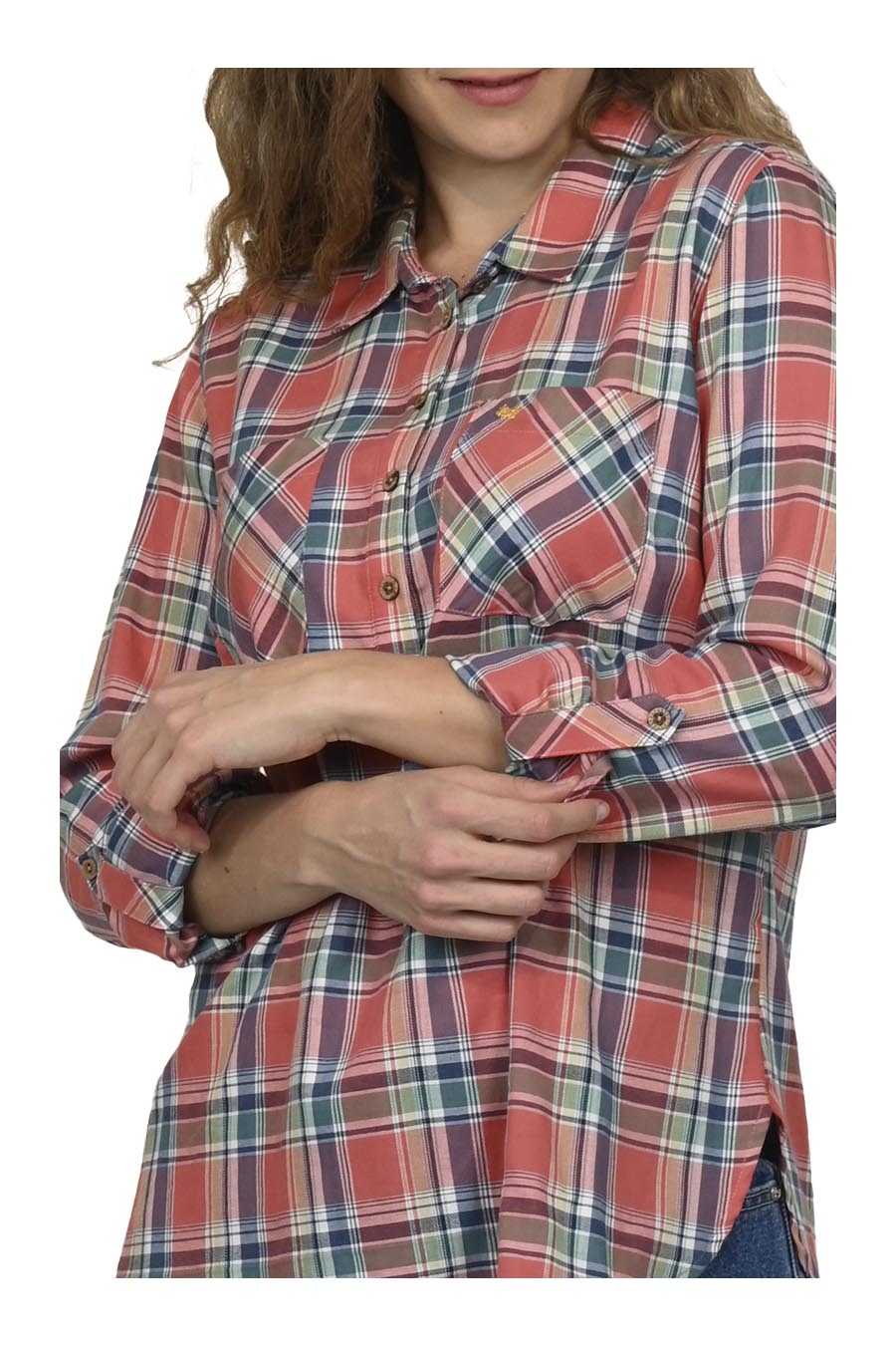 Blusa Hadia Manga Larga Arremangable