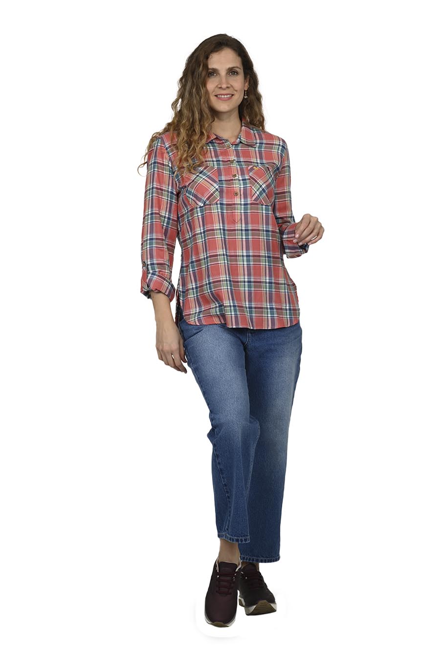 Blusa Hadia Manga Larga Arremangable