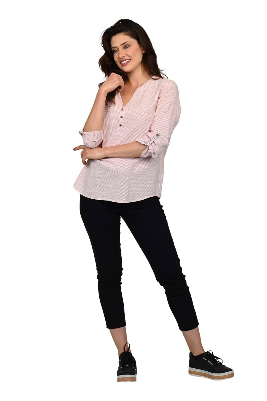 Blusa Marshi Manga 3/4 Arremangable