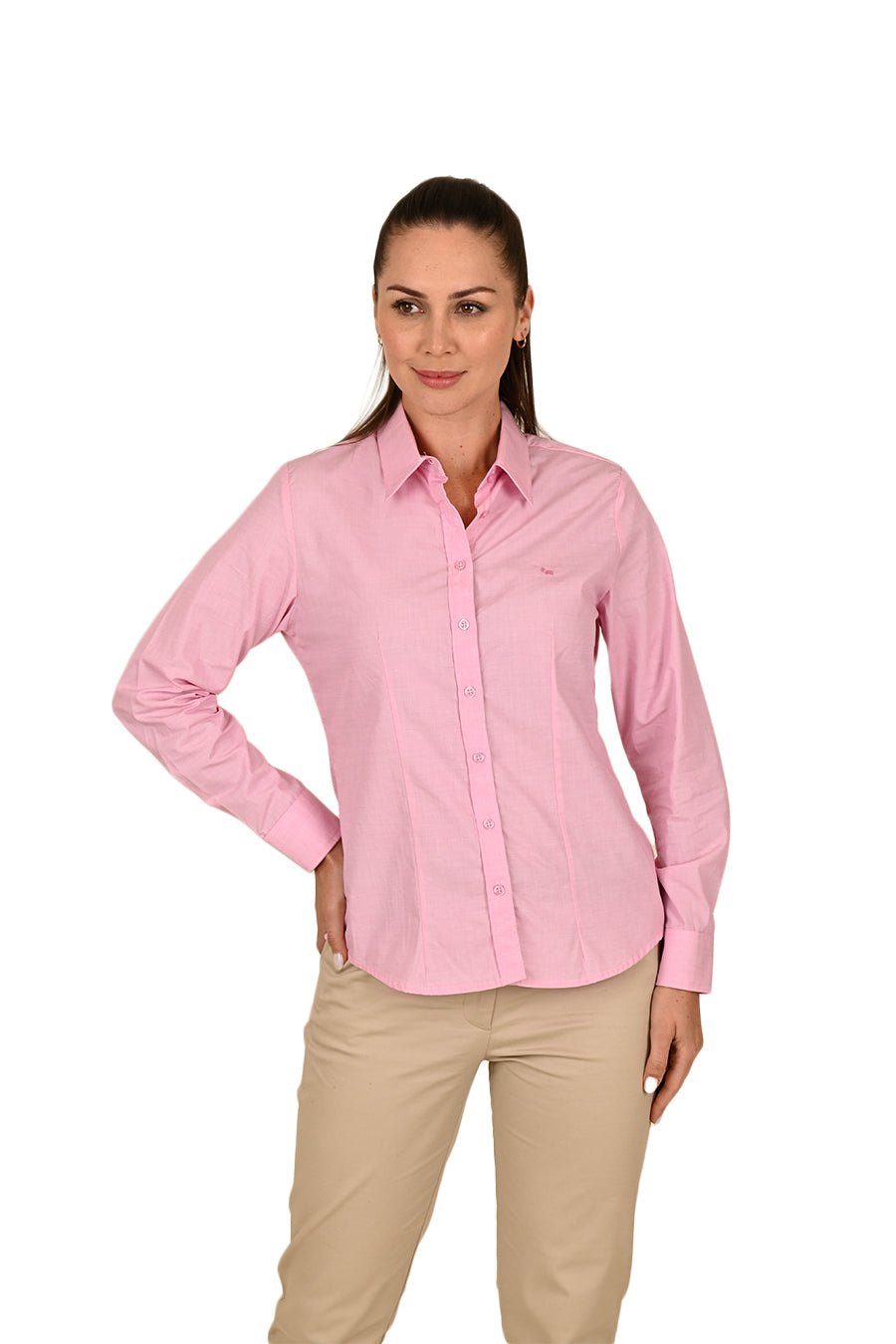 Blusa Fil a Fil manga larga